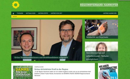 Homepage B90/Die Grünen Regionsverband Hannover