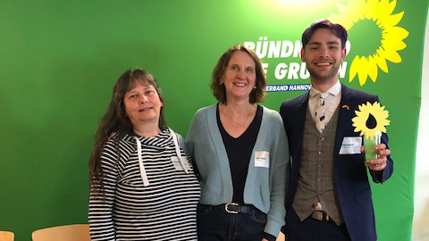 Unsere Stadtteilgruppensprecherinnen beim Regions-Wasserkongress - zusammen mit Konstantin Dunnzlaff, Vorsitzender des Regionsverbandes