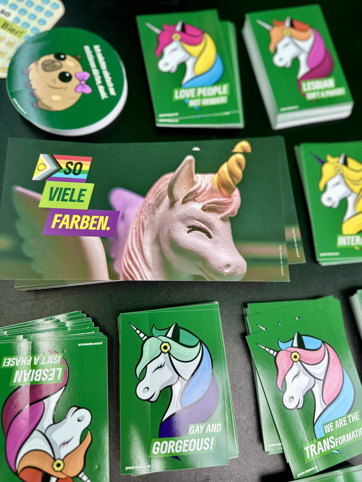 Flyer und Sticker zum CSD 2025