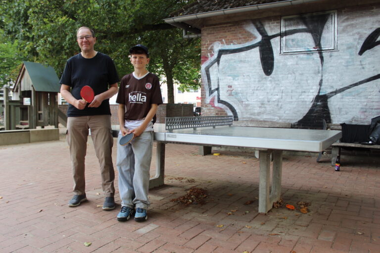 Tischtennisplatte auf dem Stephansplatz, Ekki Messe